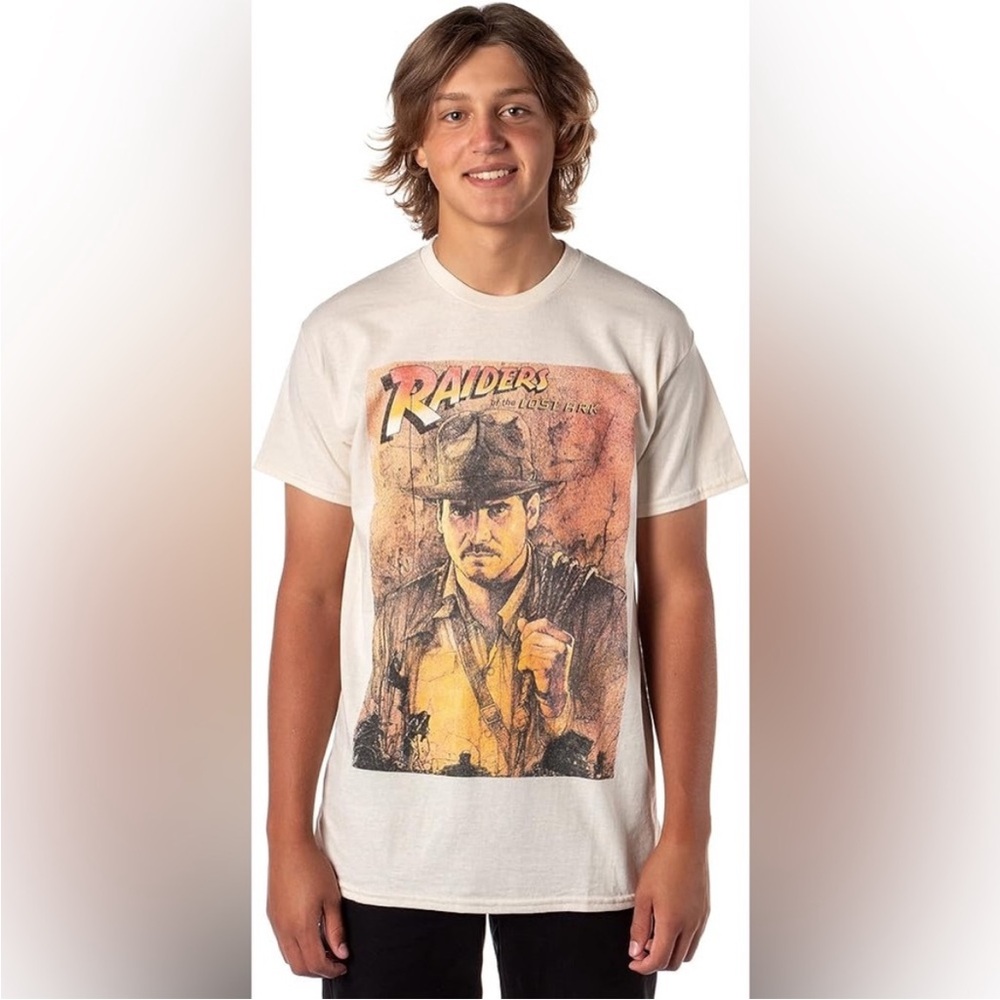 Indiana Jones Raiders of The Lost Ark Distressed Poster T-Shirt Mad Engine